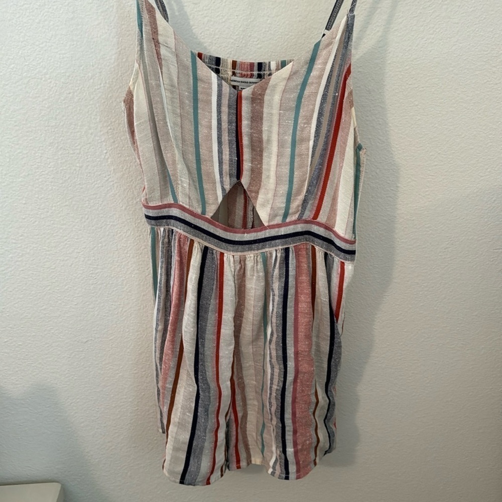 American Eagle Summer Stripe romper Size Small